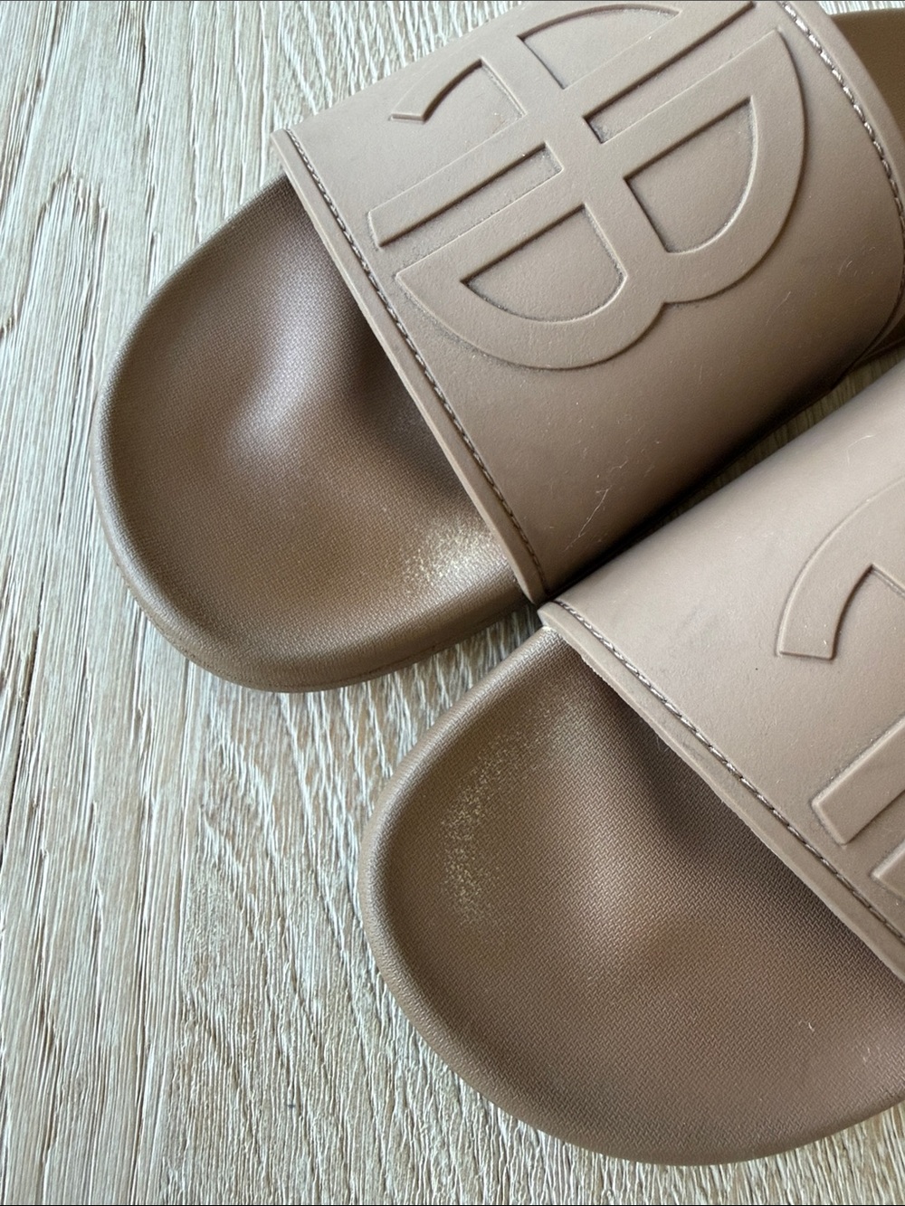 Anine Bing Brown isla Logo Slide Sandals - Picture 3 of 6